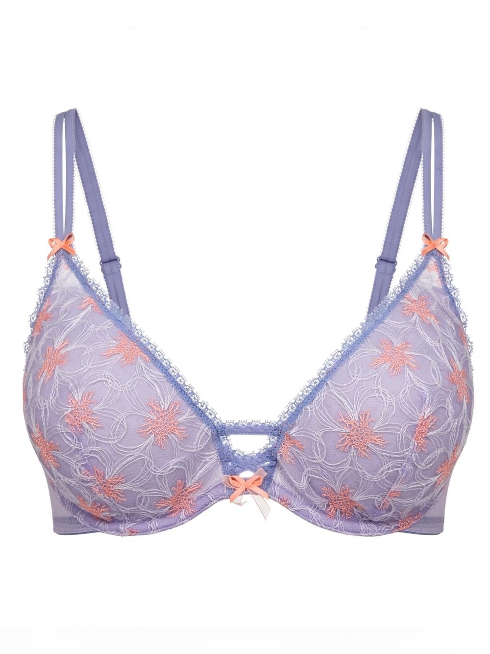 Victoria’s Secret Dream Angels Lavender Peach Unlined Plunge 32DD